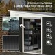 image 3 of Outsunny Steel Garden Storage Shed w/ Sliding Doors Black Black | Black