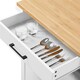 image 6 of Yaheetech Kitchen Island Cart with Spice Rack Storage
