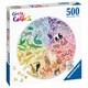image 1 of Ravensburger Circle of Colours Animals 500 Piece Jigsaw Puzzle with Poster Age 10+