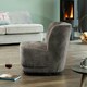 image 5 of Camarillo Swivel Base Fabric Accent Chair - Dark Grey
