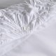 image 5 of OHS Embossed Geometric Textured Duvet Cover and Pillowcase Set, King - White