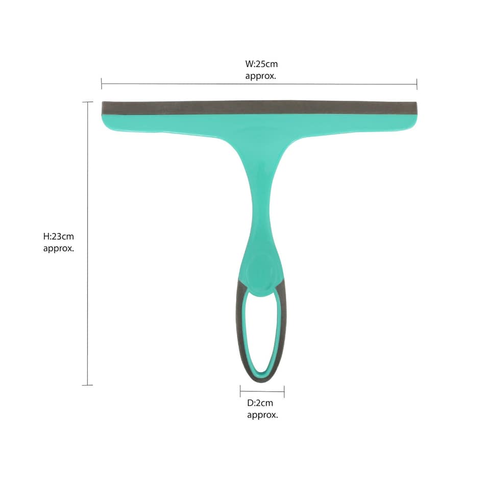 image 1 of JVL Rubber Hand Held Wiper Blade Window Squeegee, Turquoise