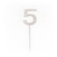 image 4 of Cake Topper Number 25 - Silver Diamond Silver