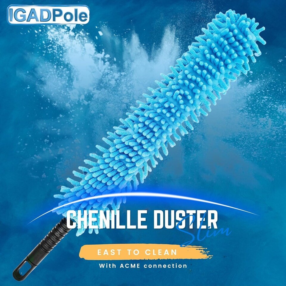 image 1 of IGAD Pole 5m (17ft) Dusting Set: Extension Pole, Squeegee and 3 Dusting Attachments