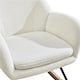 image 6 of Yaheetech High Back Rocking Accent Chair with Beech Wood Legs | White | Ivory