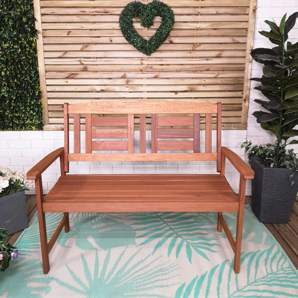 image 1 of Outdoor 6 Person Folding Rectangular Wooden Garden Patio Dining Table Chairs and 2 Benches Parasol and Base set