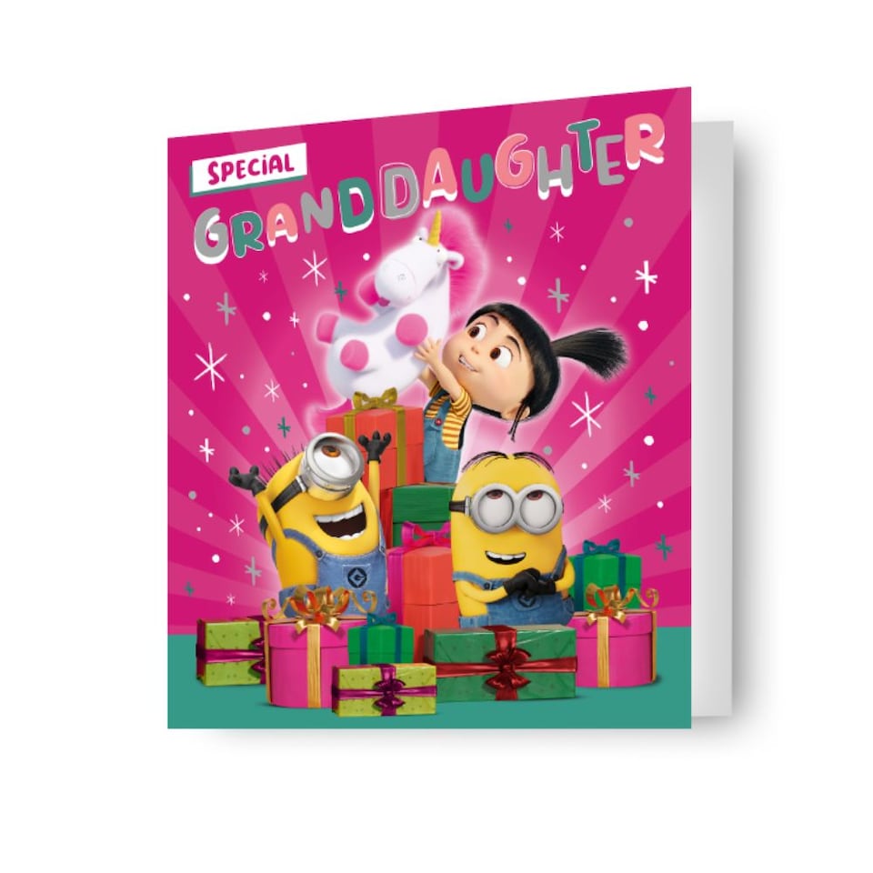 Despicable Me Granddaughter Christmas Card