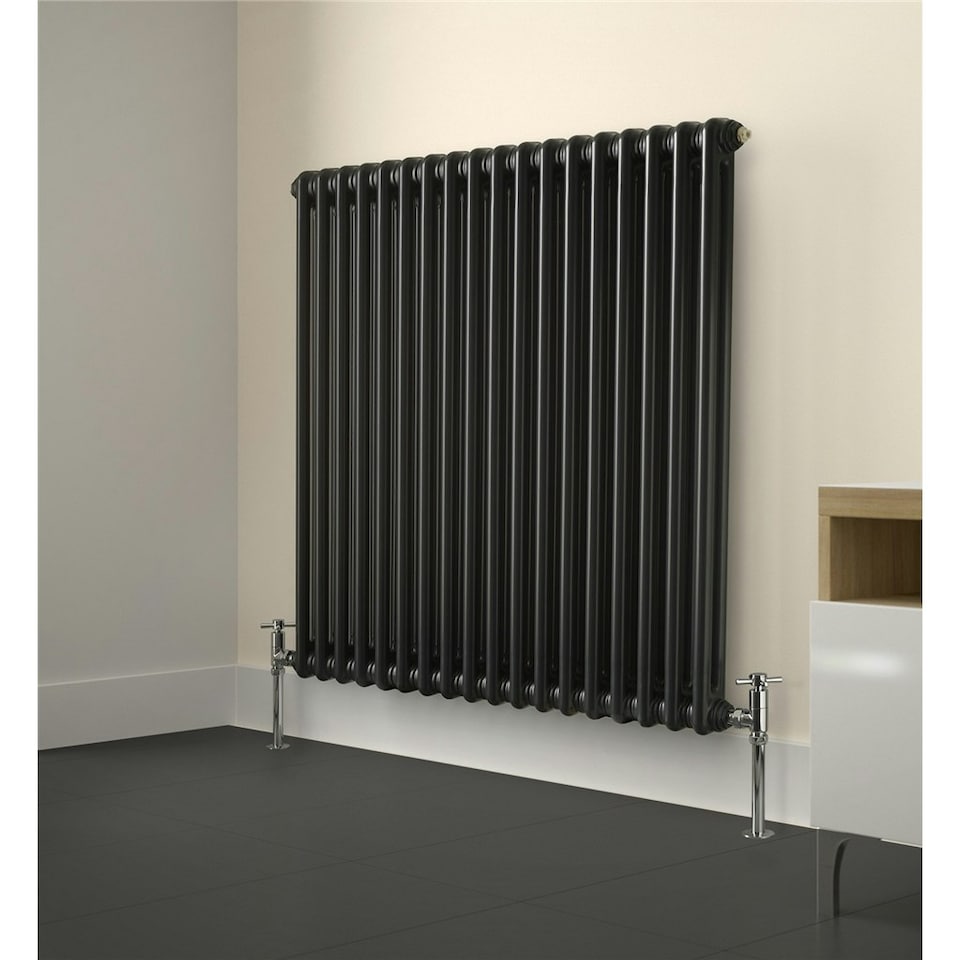 image 1 of 600mm (H) x 1190mm (W) - Anthracite Horizontal Radiator (New Yorker Classic) - 3 Columns - (0.6m x 1.19m) - Depth 107mm