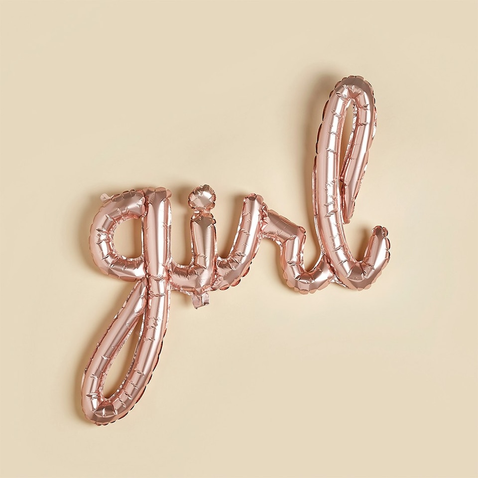 image 1 of Rose Gold 'Girl' Foil Celebration Balloon