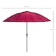 image 5 of Outsunny 2.5m Shanghai Garden Parasol Umbrella with Crank  Tilt, Adjustable Outdoor Sun Shade, Red