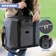 image 4 of GEEZY Zip Up Cooler Bag Insulated Picnic Food Carrier Grey 30L