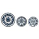image 4 of Tableware Home ESPRIT Blue White Porcelain Arab 27 x 27 x 2 cm 18 Pieces