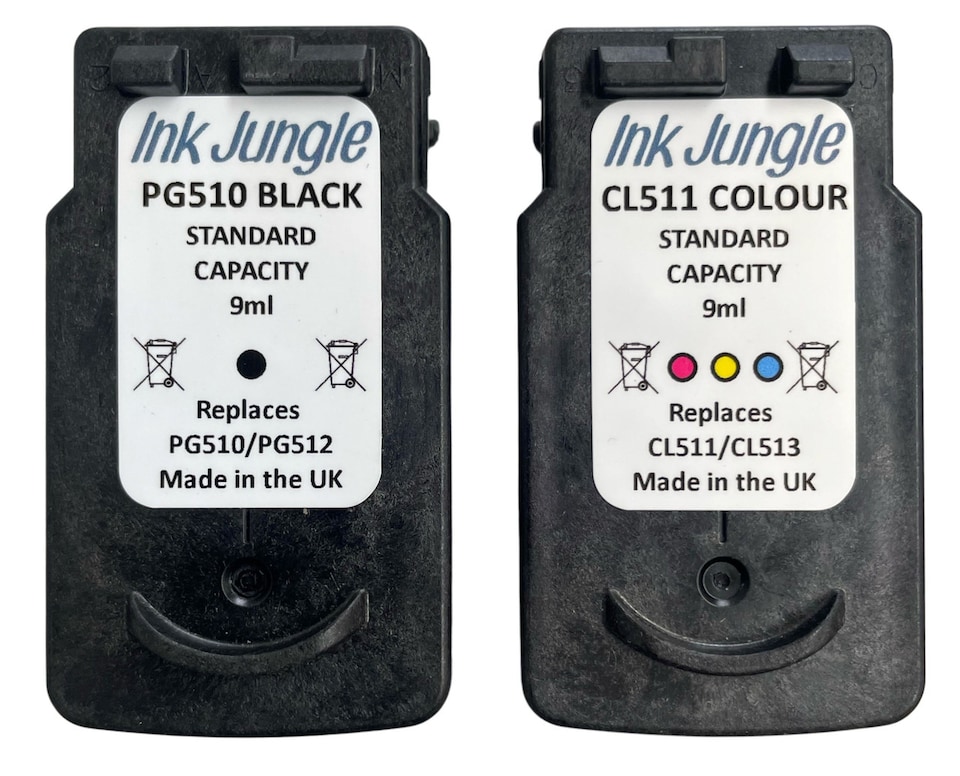 image 1 of Canon PG510 Black & CL511 Colour Refilled Ink Cartridge - Replaces Canon PG510 & CL511 Colour