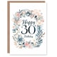 image 1 of Elegant Floral Letterpress 30Th Woman Her Birthday Card