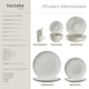 image 6 of Dinner Set Mare in Glazed Stoneware for 6 People, Microwave- and Dishwasher-Safe | Grey | grey | 1