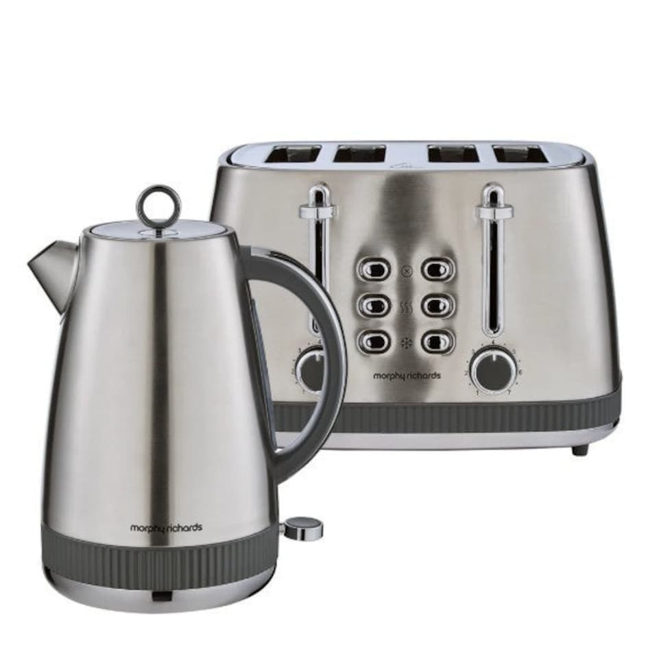 image 1 of Morphy Richards Mexborough Kettle & Toaster Bundle Grey Trim