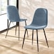 image 5 of Alverton Premium Denim Blue Chenille Upholstered Dining Chairs - Set of 4