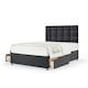 image 1 of Neptune Spring Graphite Plush Velvet 2 Drawer Divan Set And Pearl Headboard Super King