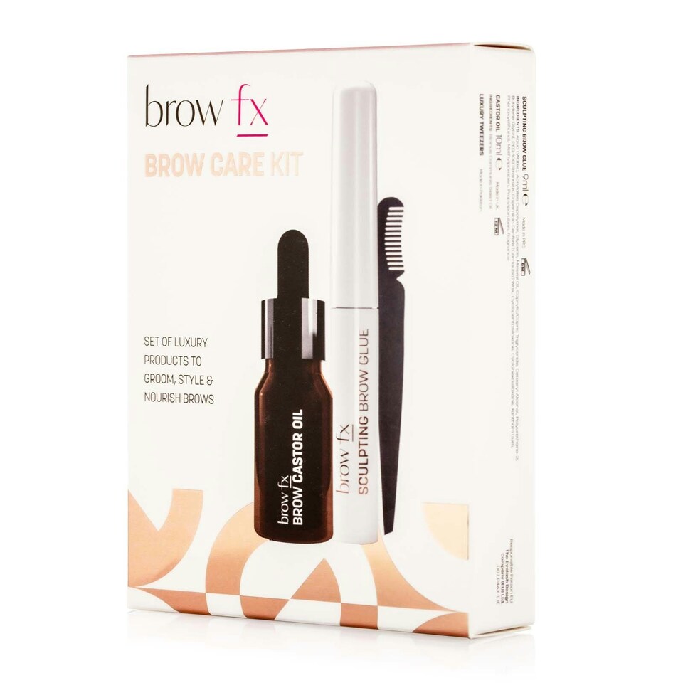 image 1 of Brow FX Complete Brow Care Kit – Precision Tweezers, Sculpting Glue & Nourishing Castor Oil for Grooming, Styling & Healthy Brows