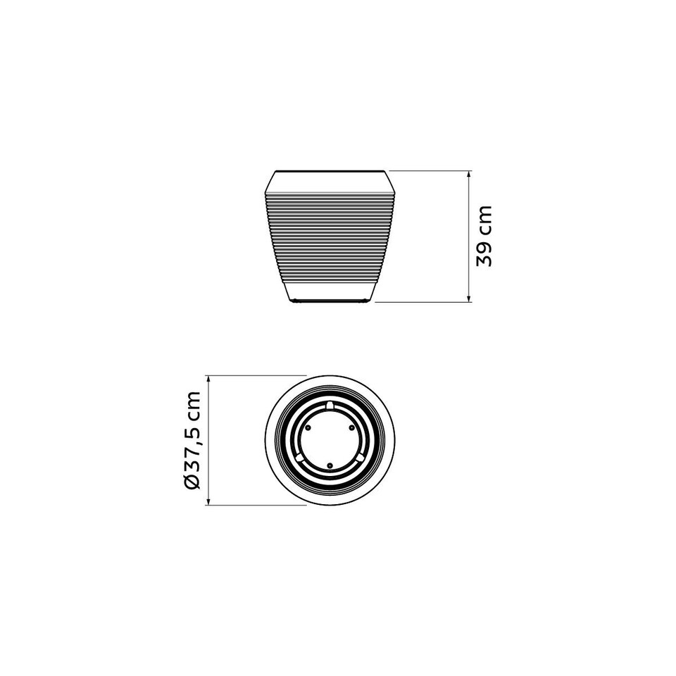 image 1 of Tramontina Egipcio Polyethylene Planter (39cm high, graphite)