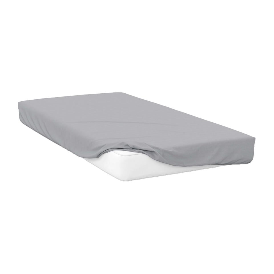 image 1 of Belledorm 200 Thread Count Egyptian Cotton Fitted Sheet - Platinum - 6ft 6