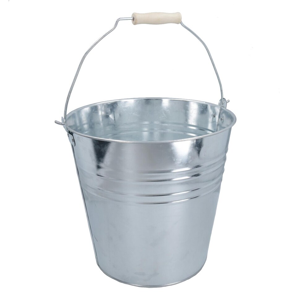 image 1 of 10L Galvanised Steel Metal Bucket Pail Water Coal Fire Greenhouse Garden Plants 4pc