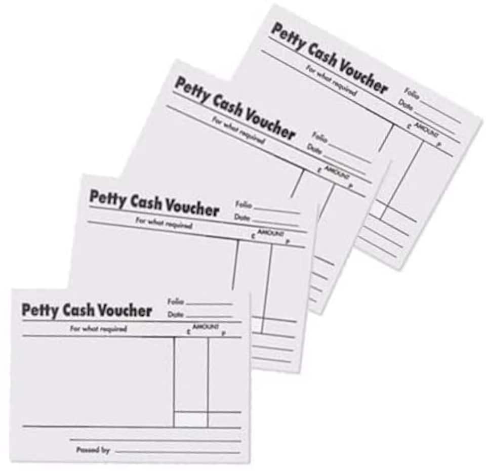 image 1 of Petty Cash Voucher Pad 125x101mm (Pack of 10)