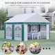 image 3 of Outsunny 4 x 4m Marquee Gazebo, Party Tent with Sides and Double Doors
