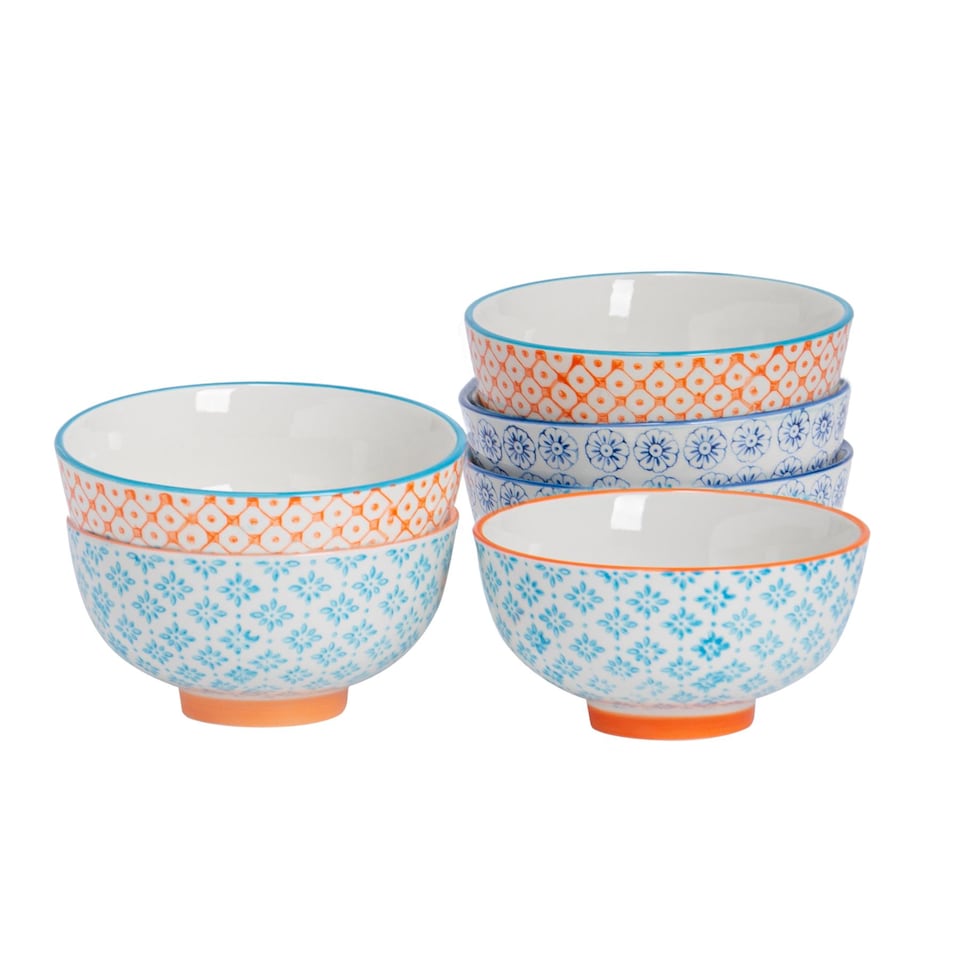 image 1 of Nicola Spring Hand-Printed Sugar Bowl - 10cm - Blue | Blue | Blue