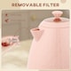 image 7 of HOMCOM Electric Kettle, 1.7L, Fast Boil, 3kW Cordless Water Kettle with Removable Washable Anti-scale Filter, Auto Shut-off, 360degree Swivel, UK Otter Thermostat, BPA Free, Light Pink