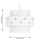 image 4 of White Star Two Tier Light Shade | White | Large | 1