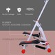 image 6 of HOMCOM Foldable Stepper Adjustable Step Machine w/ Handlebar LCD Display, White