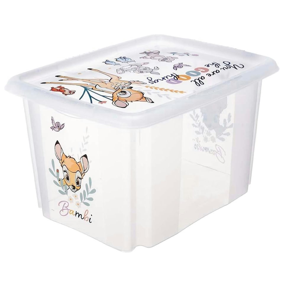 image 1 of Keeeper Bambi Turn Around Stackable Box with Lid 30 Litre Transparent