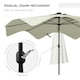 image 6 of Outsunny Garden Parasol Umbrella with LED Lights and Tilt, Table Umbrella