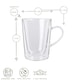 image 3 of Rink Drink Double Walled Coffee Glasses - 285ml - Pack of 6 Clear