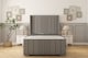 image 1 of Sloomy Hargrave Pewter Dumfries Bed Frame With Mattress With 50"  Upholstered Wingback Headboard 4' Small Double