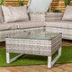 image 4 of Samuel Alexander 4 Seater Grey Rattan Chair Garden Sofa Set with Glass Table Top Corner Furniture