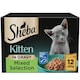 image 1 of Sheba Mixed Selection Kitten Wet Cat Food in Gravy 12 x 85g Pouch (Pack of 4)