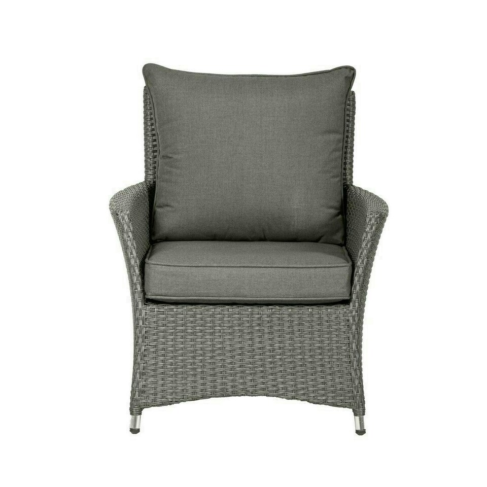 image 1 of Paris 4 Seater 4 Pc Lounging Coffee Set with Cushions - Synthetic Rattan - Cream
