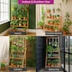 image 4 of Neo 3‑Tier Foldable Indoor & Outdoor Bamboo Plant Stand with Hanging Hook