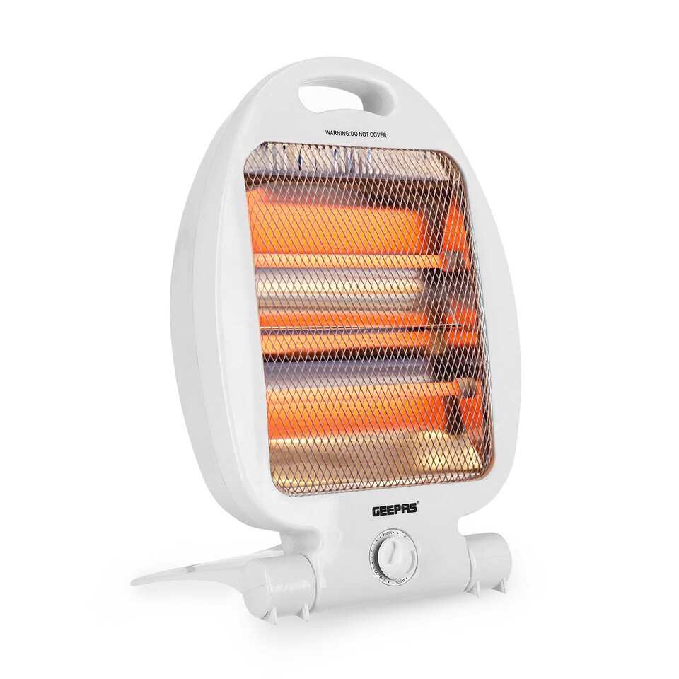 image 1 of GEEPAS 800W Quartz Halogen Heater, White