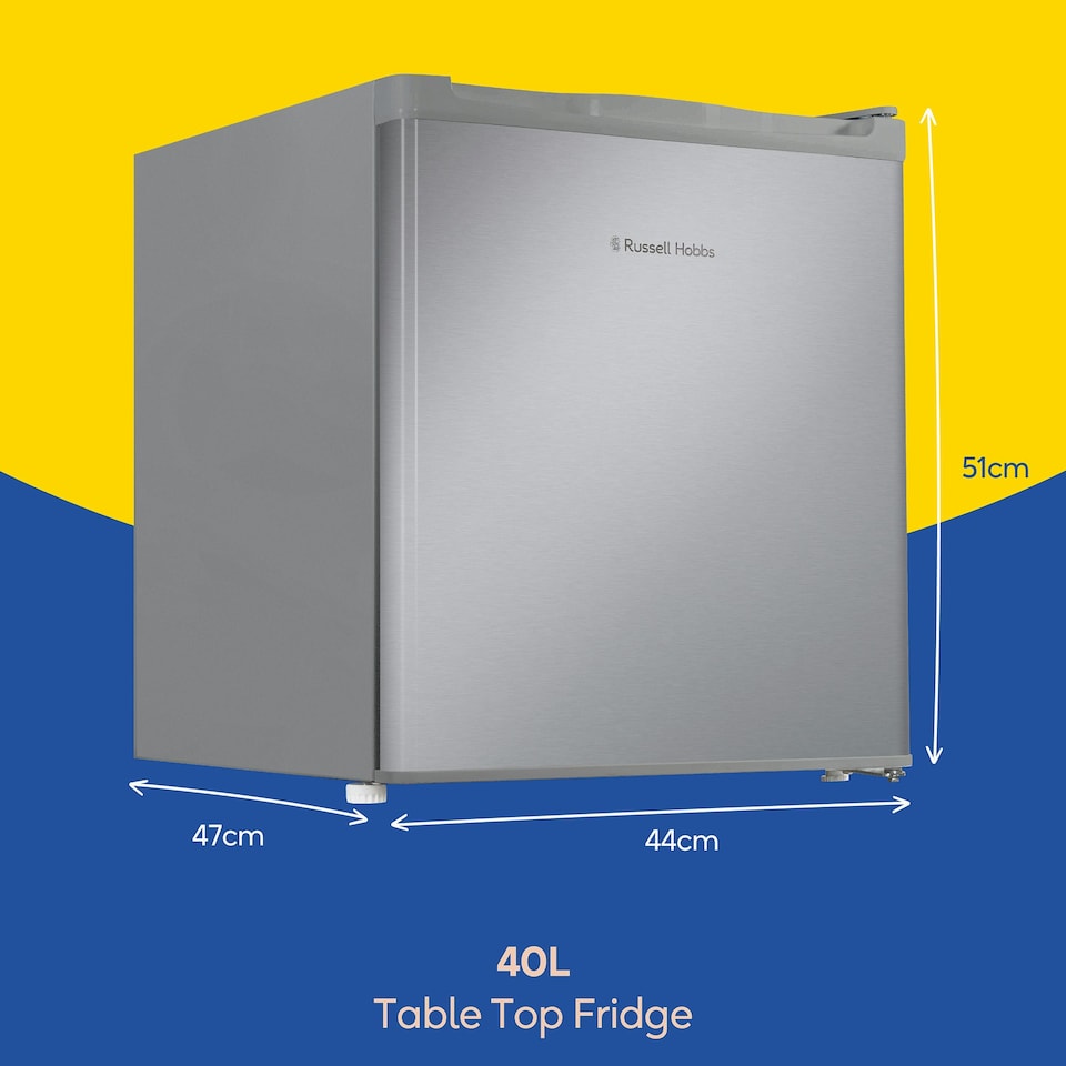 image 1 of Russell Hobbs RHTTLF2E1SS 40L Larder Fridge Stainless Steel Silver