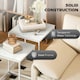 image 4 of HOMCOM Nest of 2 Side Tables Set of Bedside Tables for Living Room White White