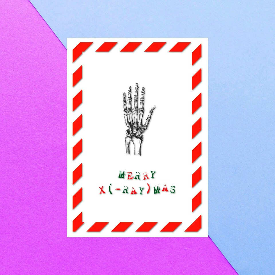 Merry X(-Ray)mas Hand Greetings Card