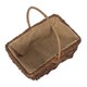 image 2 of Medium Rectangular Unpeeled Willow Garden Trug With Hessian Lining | Brown | Brown | Medium