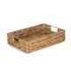 image 6 of Water Hyacinth Shallow Rectangular Storage Basket Brown | Brown | L