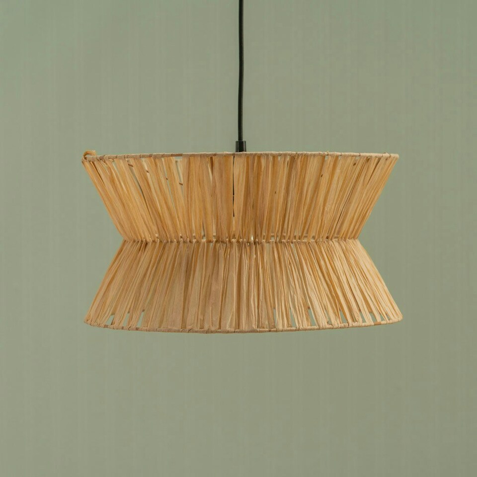 image 1 of ValueLights Maddie Handmade Natural Paper Rope Easy Fit Ceiling Light Shade - Bulb Included