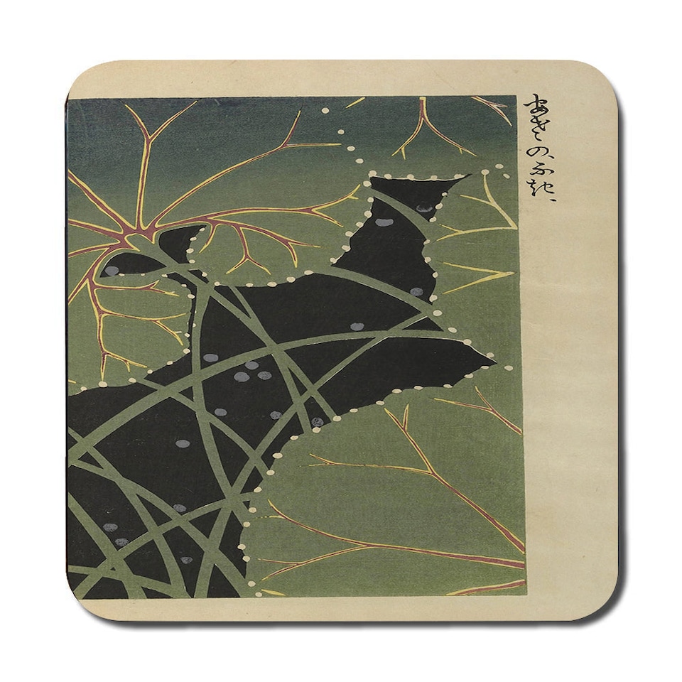 image 1 of Placemat And Coaster Set With Wood Bottom Featuring Designer Artwork Limited Edition