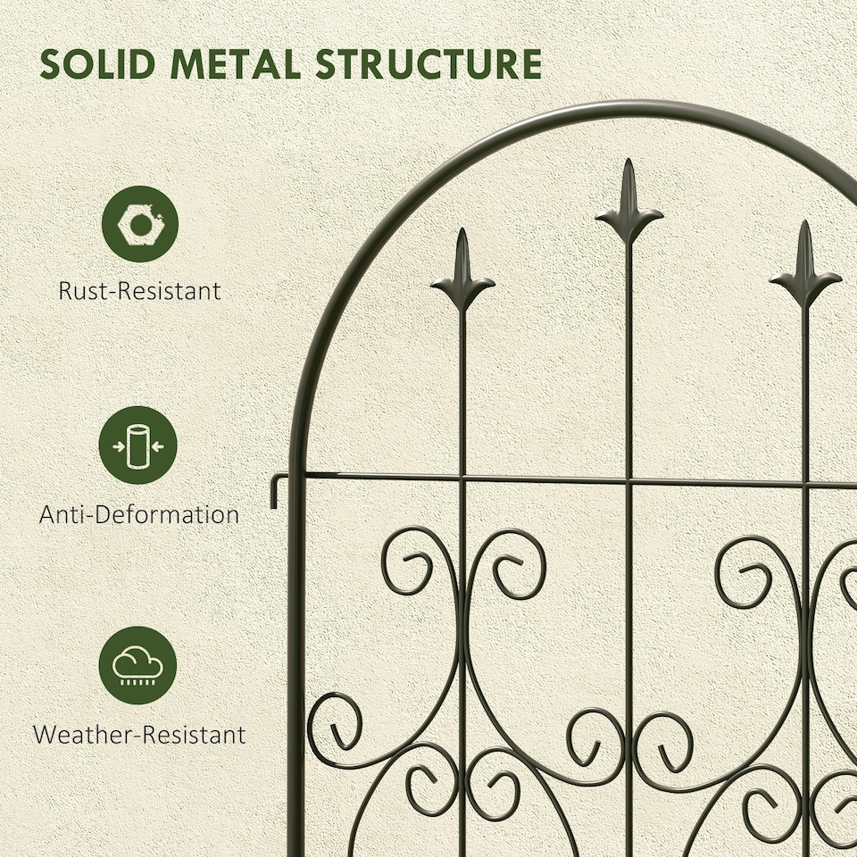 image 1 of Outsunny Set of 2 Metal Garden Trellis, Outdoor Trellis Panels, 150 x 50 cm