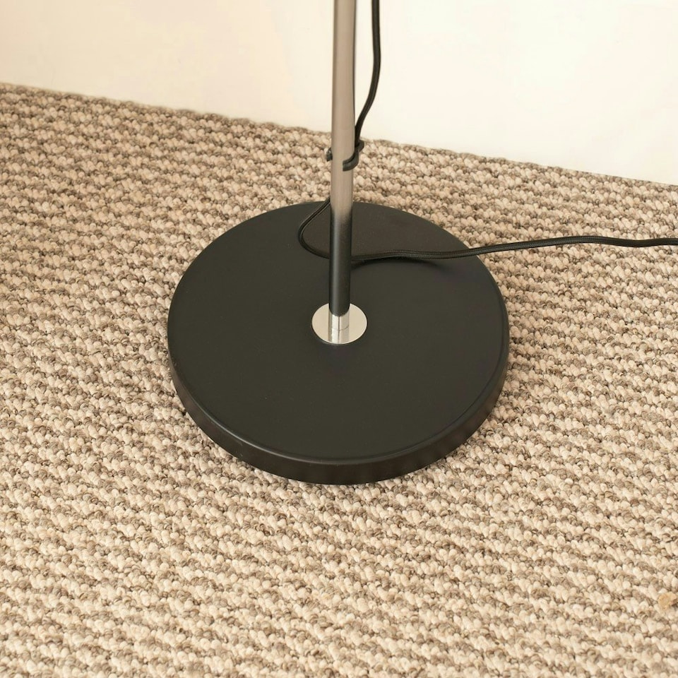 image 1 of ValueLights Orion Black Father Son Upright and Side Adjustable Floor Lamp and LED Bulb